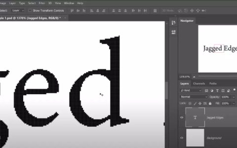 ps文字有锯齿边缘怎么处理（ps把锯齿线条变平滑的步骤）
