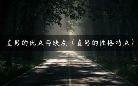 直男的优点与缺点（直男的性格特点）