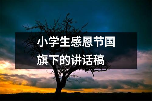 小学生感恩节国旗下的讲话稿