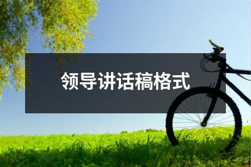 领导讲话稿格式