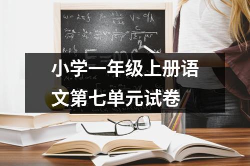 小学一年级上册语文第七单元试卷