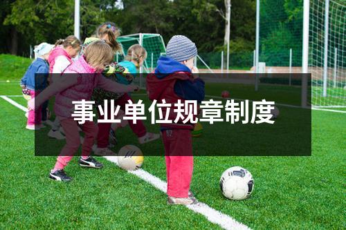 事业单位规章制度