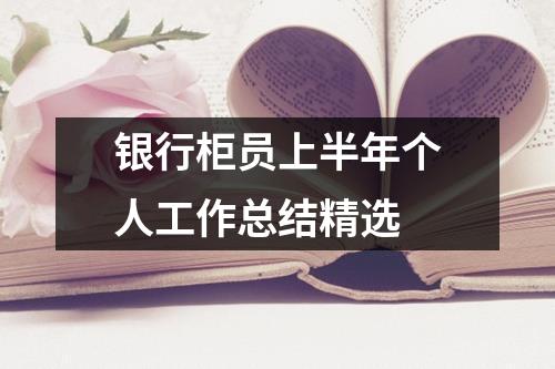 银行柜员上半年个人工作总结精选