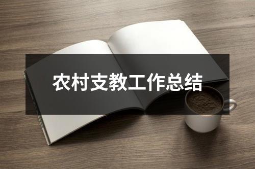 农村支教工作总结