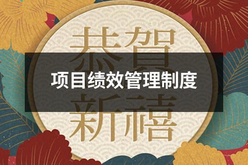 项目绩效管理制度
