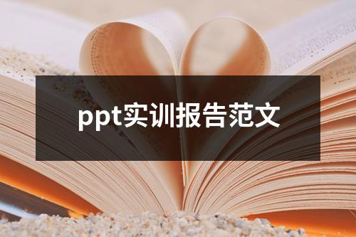 ppt实训报告范文 - 59数据网
