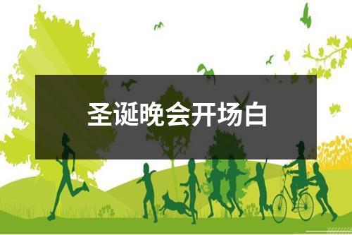 圣诞晚会开场白