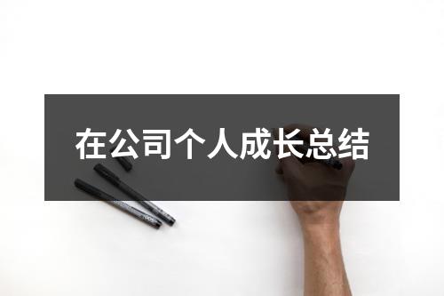 在公司个人成长总结 - 59数据网