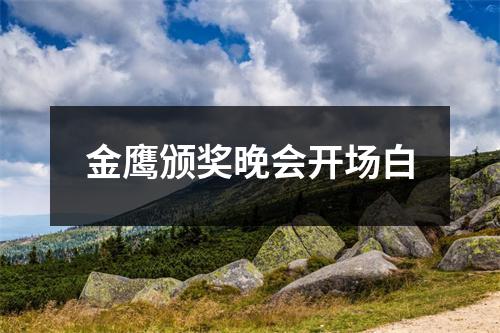 金鹰颁奖晚会开场白