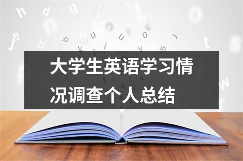 大学生英语学习情况调查个人总结