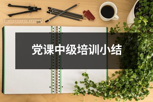 党课中级培训小结