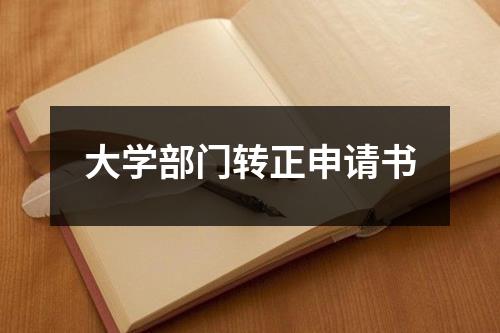 大学部门转正申请书 - 59数据网